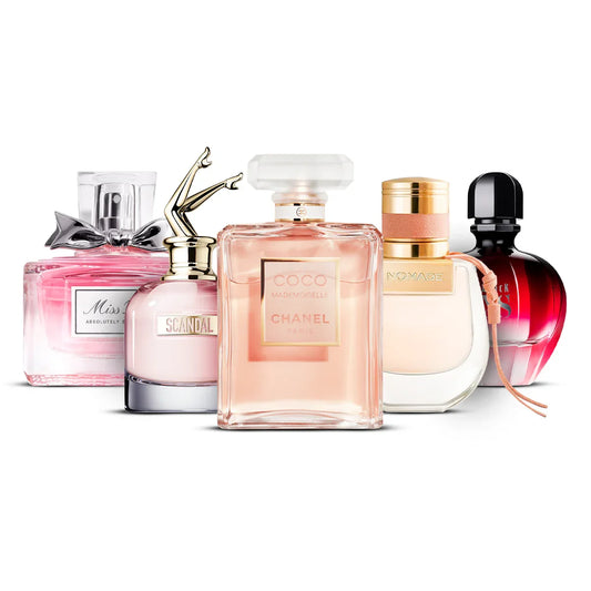 Zestaw 5 Perfum | Miss Dior Blooming + Scandal + Coco Mademoiselle + Nomade + Black XS