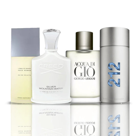 Zestaw 4 Perfum | L'Eau d'Issey + Acqua di Giò + Creed Silver Mountain Water + 212 NYC Men